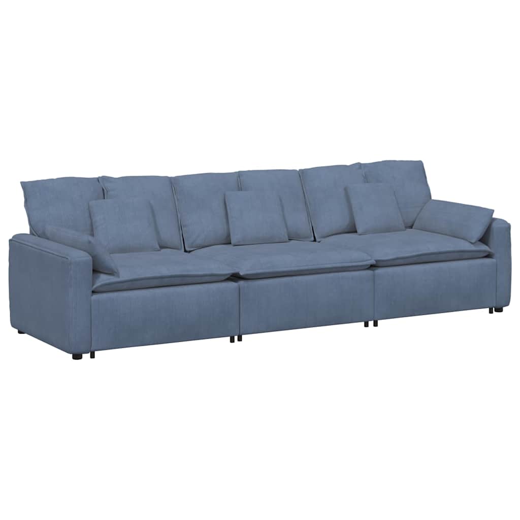 vidaXL Sofa modułowa z poduszkami, niebieska