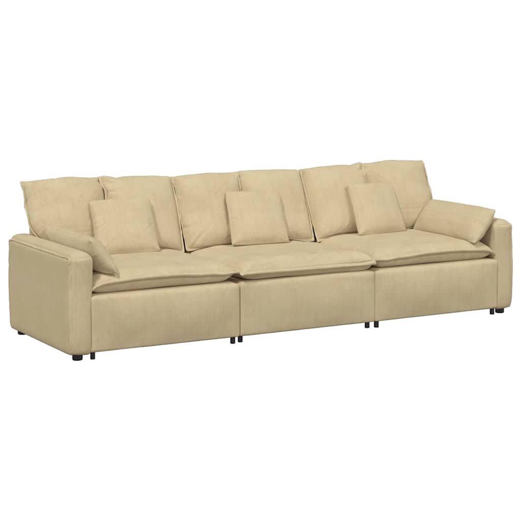 vidaXL Sofa modułowa z poduszkami, szarozielona