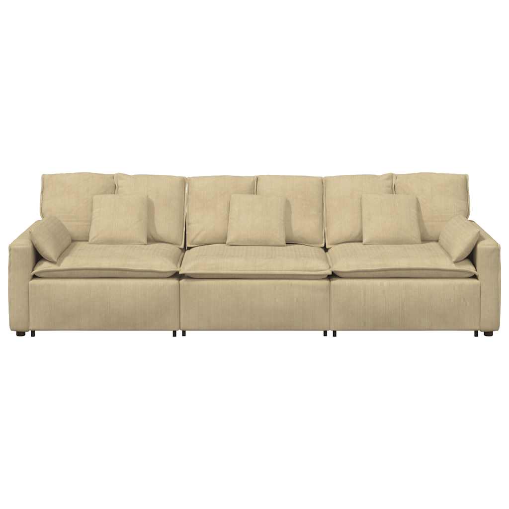 vidaXL Sofa modułowa z poduszkami, szarozielona