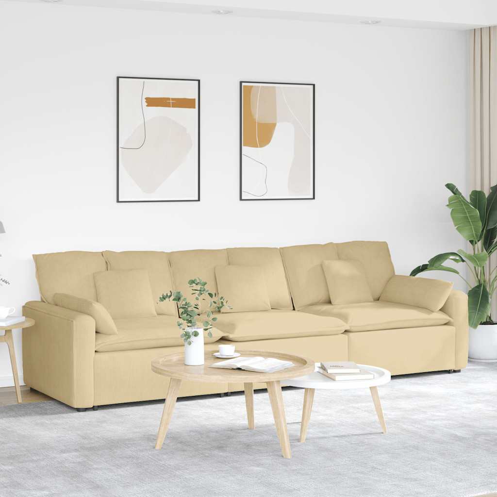 vidaXL Sofa modułowa z poduszkami, szarozielona