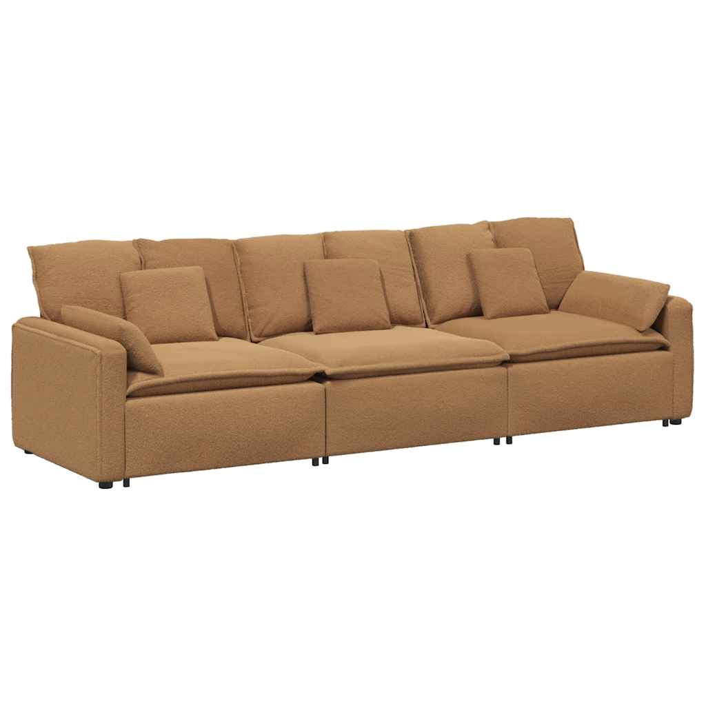 vidaXL Sofa modułowa z poduszkami, beżowa