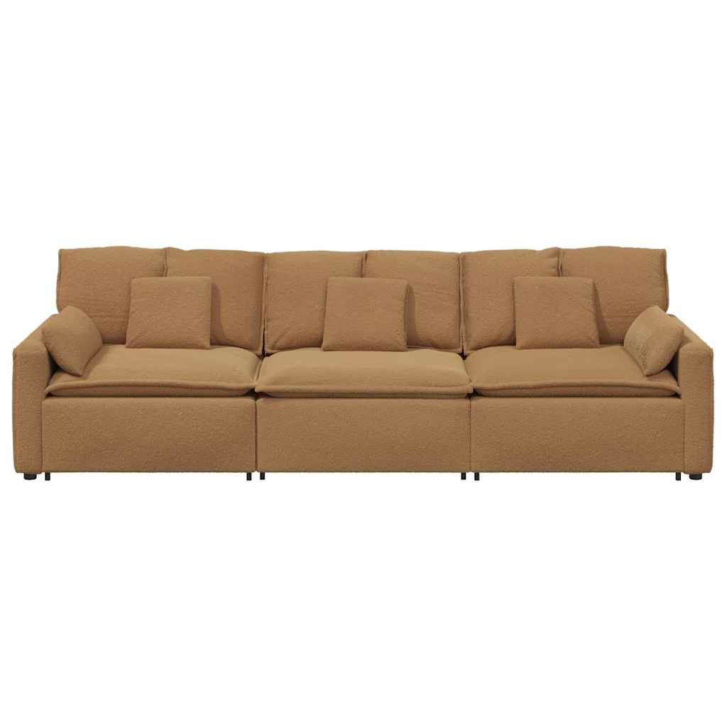 vidaXL Sofa modułowa z poduszkami, beżowa