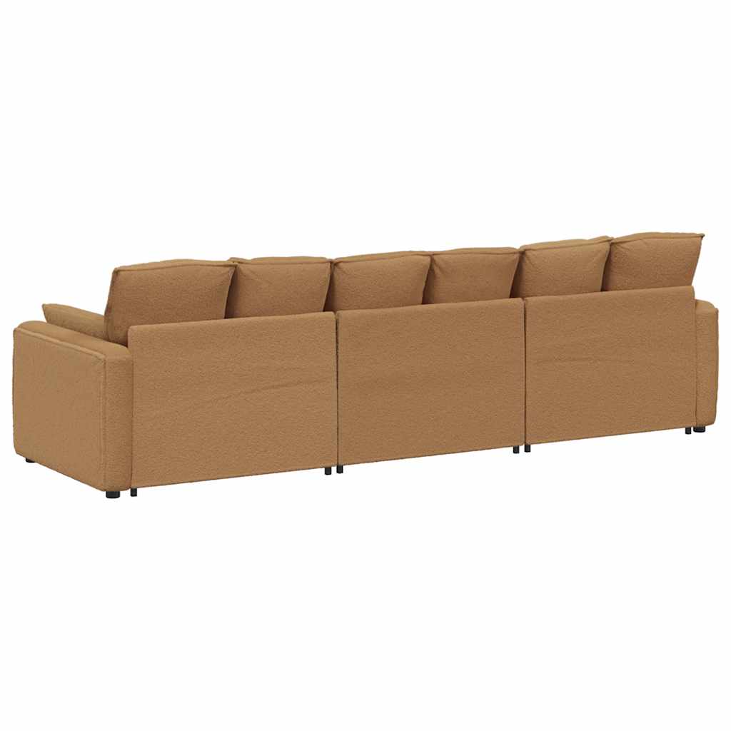 vidaXL Sofa modułowa z poduszkami, beżowa
