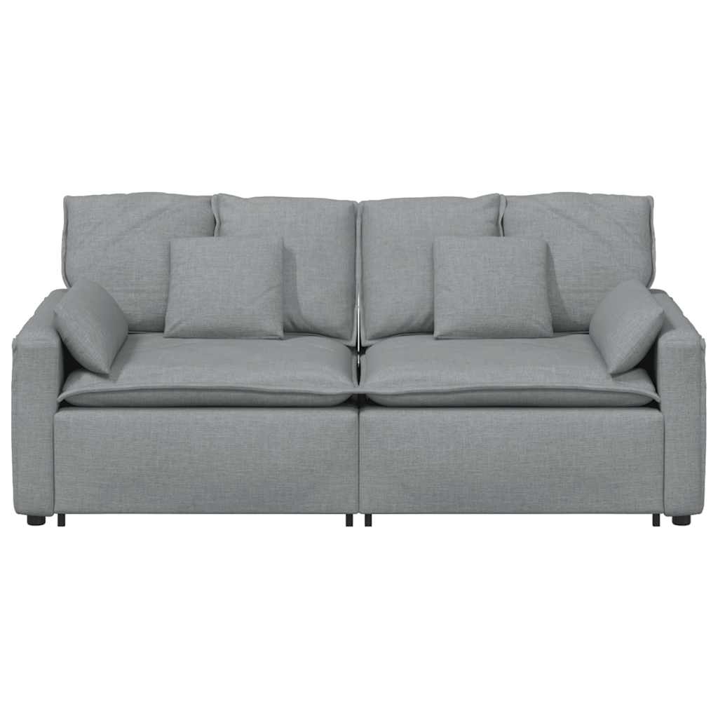 vidaXL Sofa modułowa z poduszkami, jasnoszara