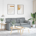vidaXL Sofa modułowa z poduszkami, jasnoszara