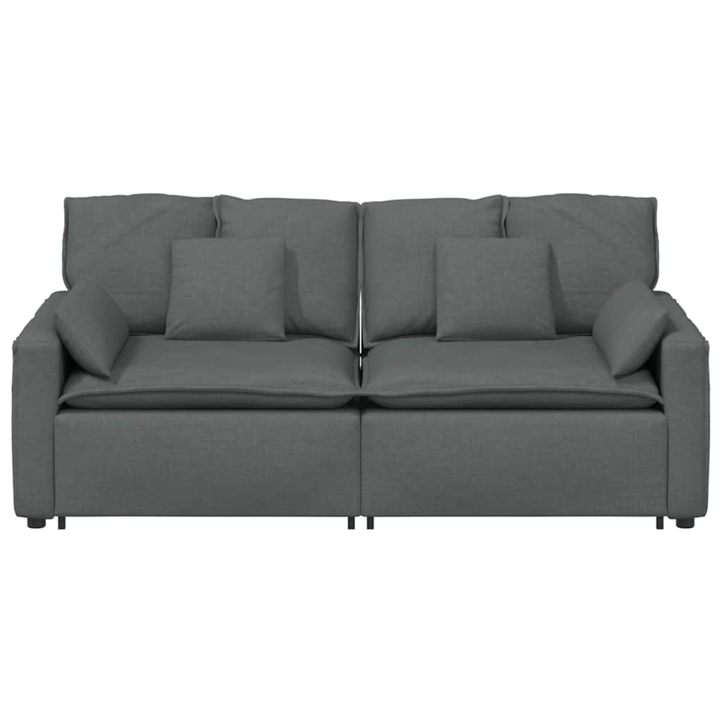 vidaXL Sofa modułowa z poduszkami ciemnoszara