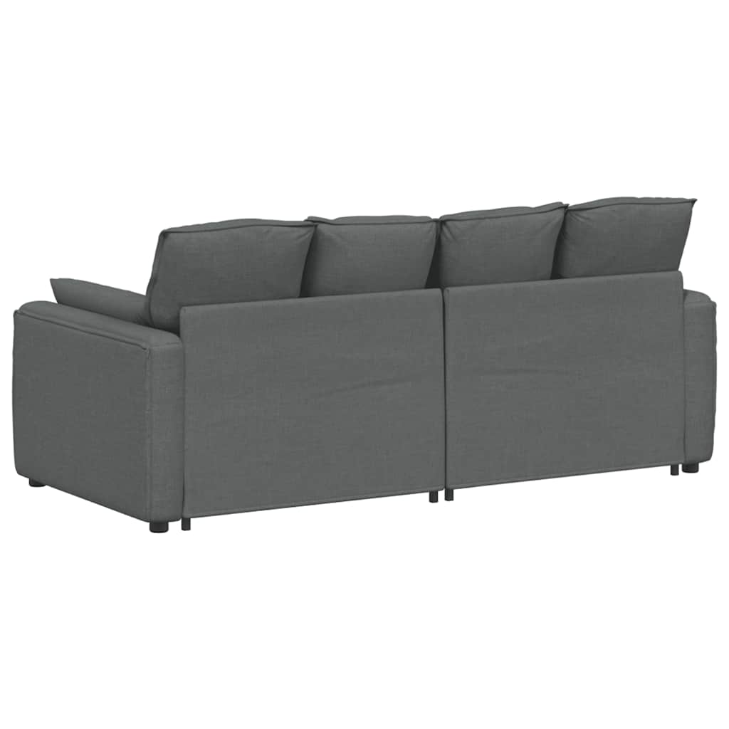 vidaXL Sofa modułowa z poduszkami ciemnoszara
