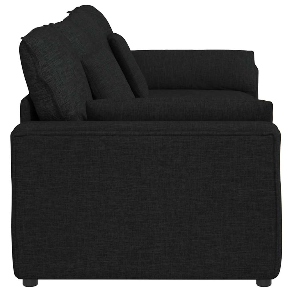 vidaXL Sofa modułowa z poduszkami, czarna