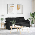 vidaXL Sofa modułowa z poduszkami, czarna