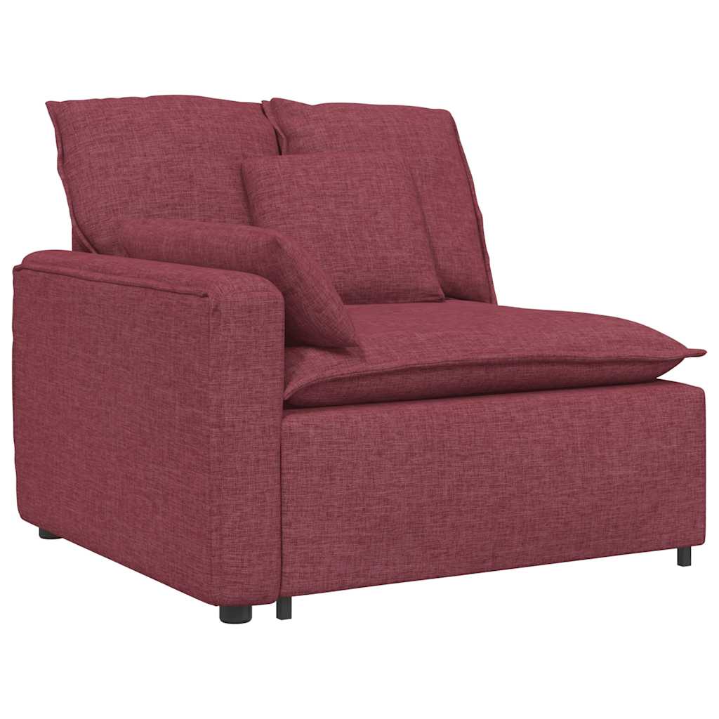 vidaXL Sofa modułowa z poduszkami, kolorze czerwonego wina