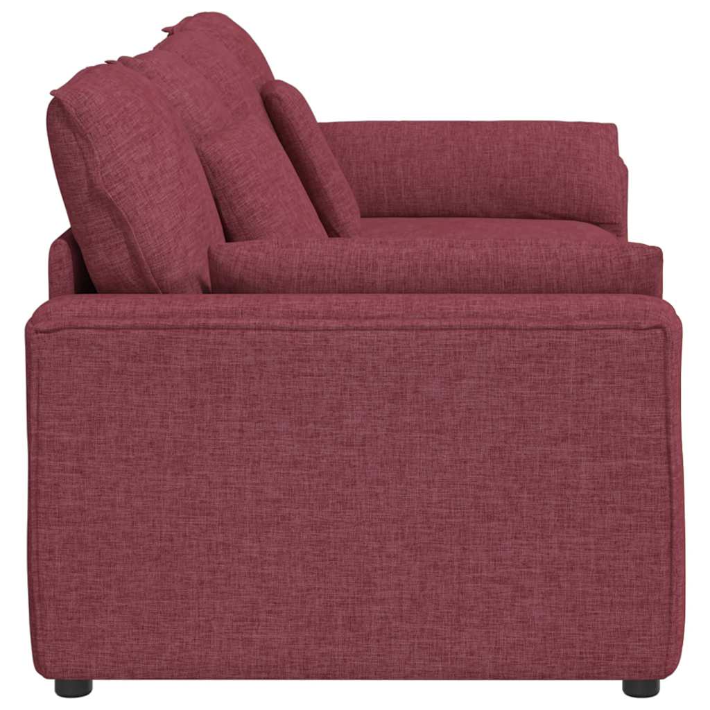 vidaXL Sofa modułowa z poduszkami, kolorze czerwonego wina