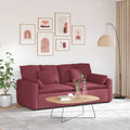 vidaXL Sofa modułowa z poduszkami, kolorze czerwonego wina