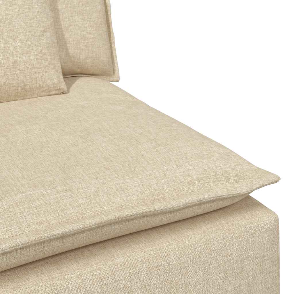 vidaXL Sofa modułowa z poduszkami, kremowa