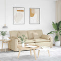 vidaXL Sofa modułowa z poduszkami, kremowa