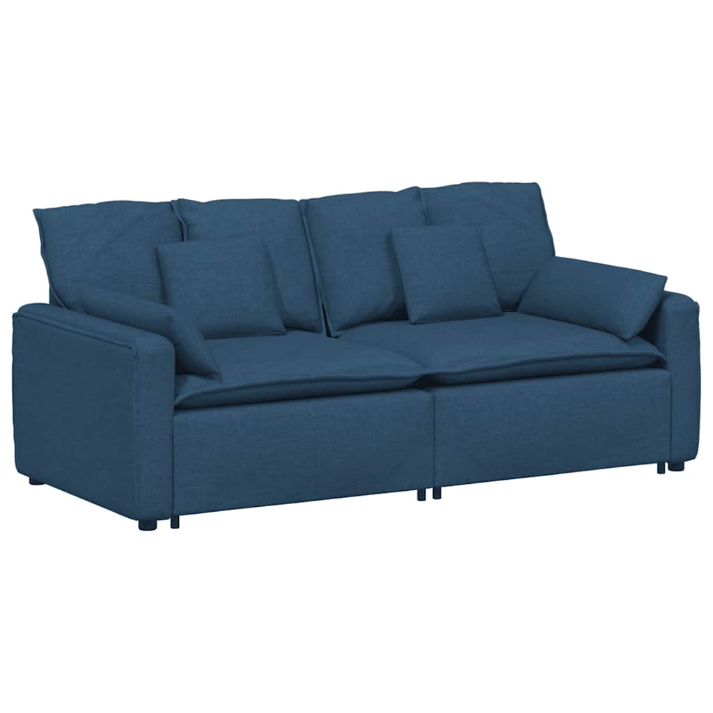 vidaXL Sofa modułowa z poduszkami, niebieska