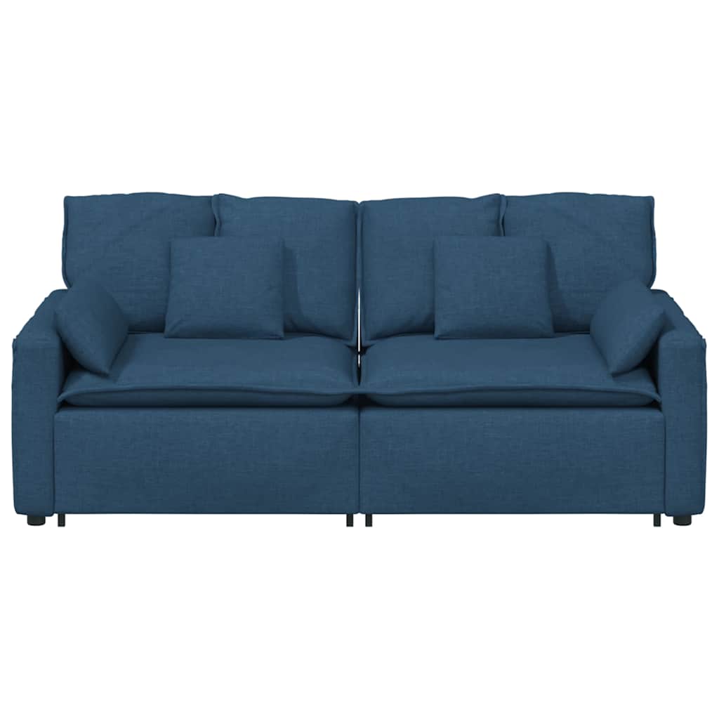 vidaXL Sofa modułowa z poduszkami, niebieska