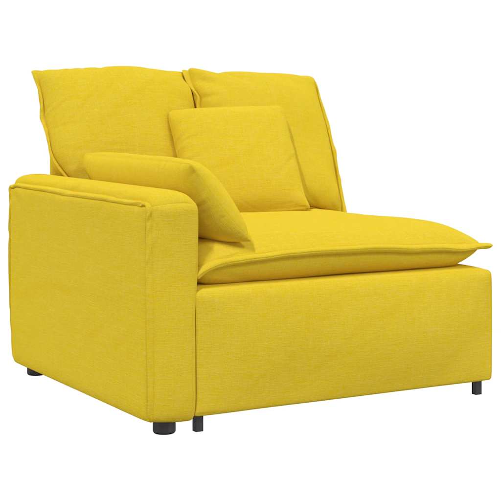 vidaXL Sofa modułowa z poduszkami, jasnożółta