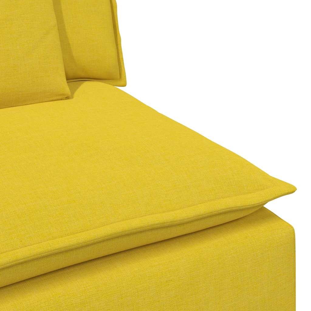 vidaXL Sofa modułowa z poduszkami, jasnożółta