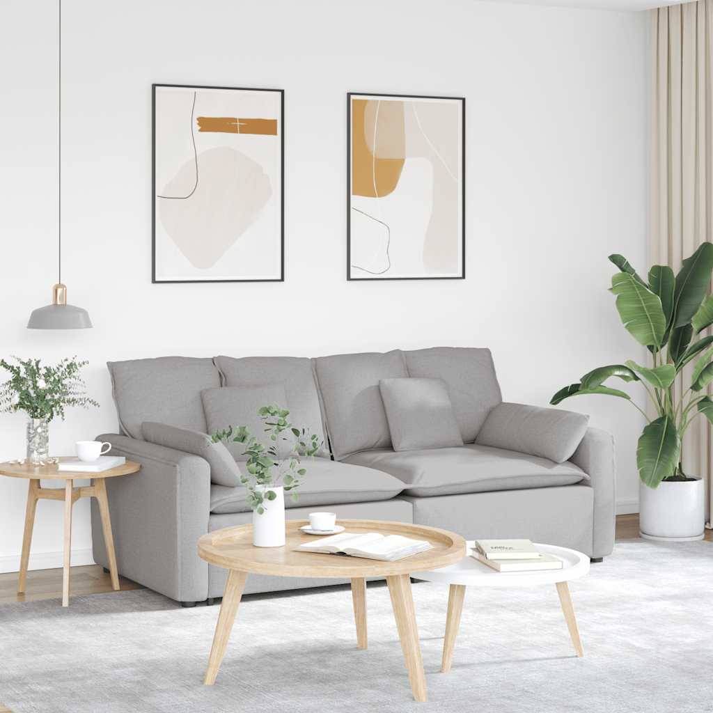vidaXL Sofa modułowa z poduszkami, szara obłok