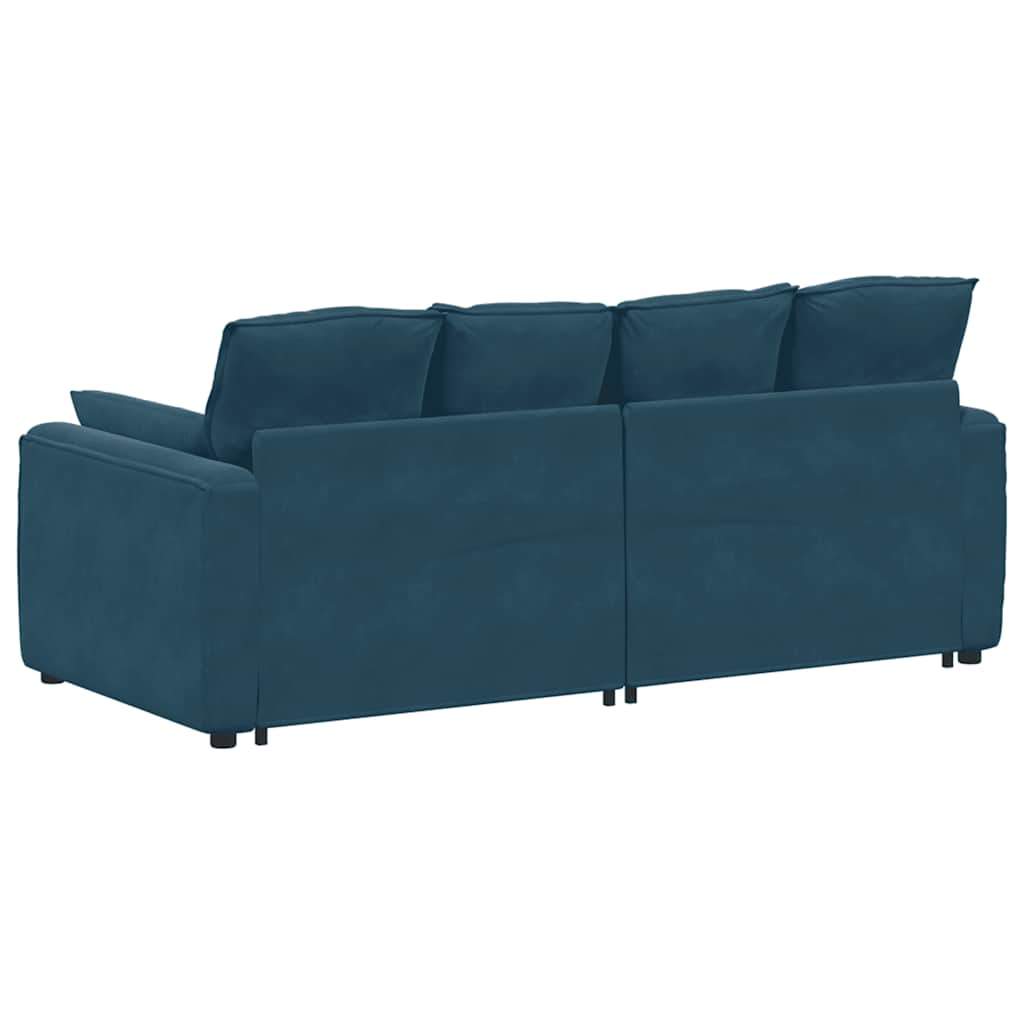 vidaXL Sofa modułowa z poduszkami, niebieska