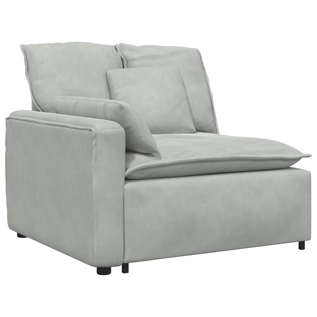 vidaXL Sofa modułowa z poduszkami, jasnoszara