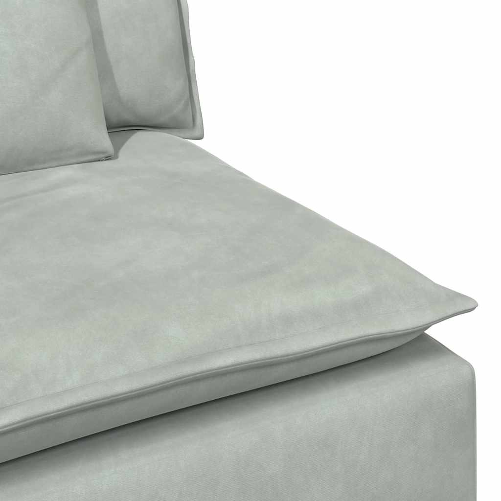 vidaXL Sofa modułowa z poduszkami, jasnoszara