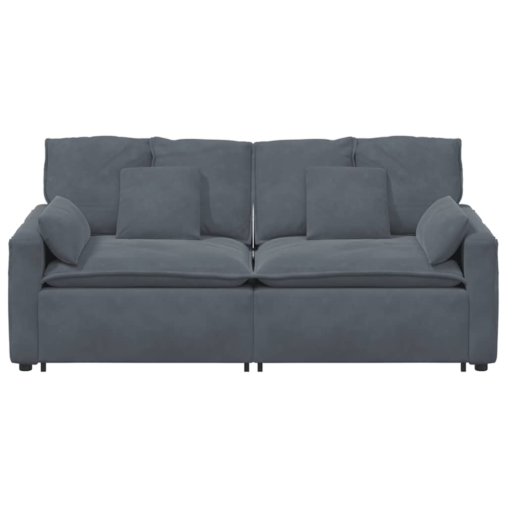 vidaXL Sofa modułowa z poduszkami ciemnoszara