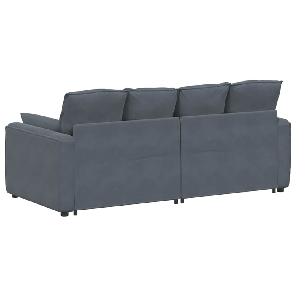 vidaXL Sofa modułowa z poduszkami ciemnoszara