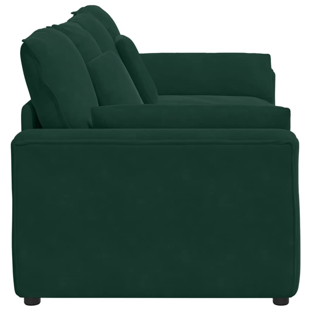 vidaXL Sofa modułowa z poduszkami, ciemnozielona