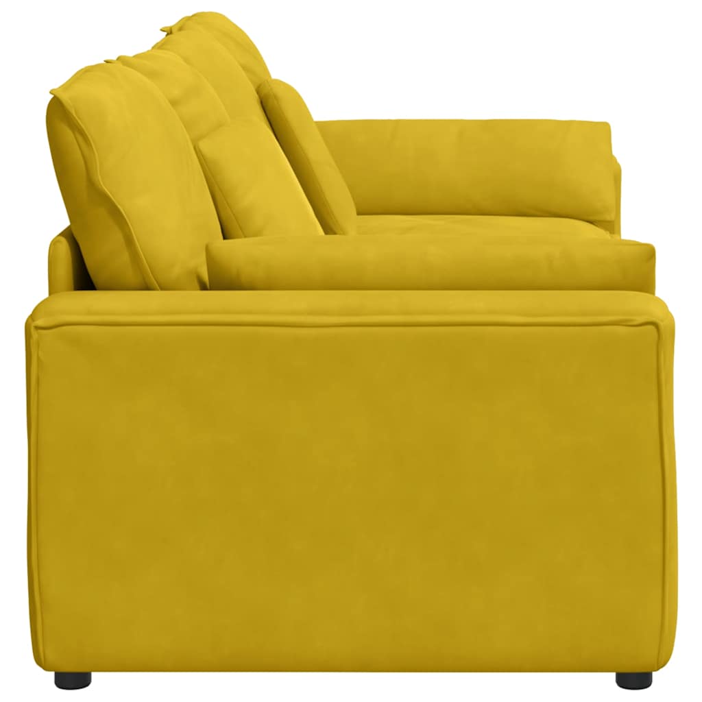 vidaXL Sofa modułowa z poduszkami, żółta