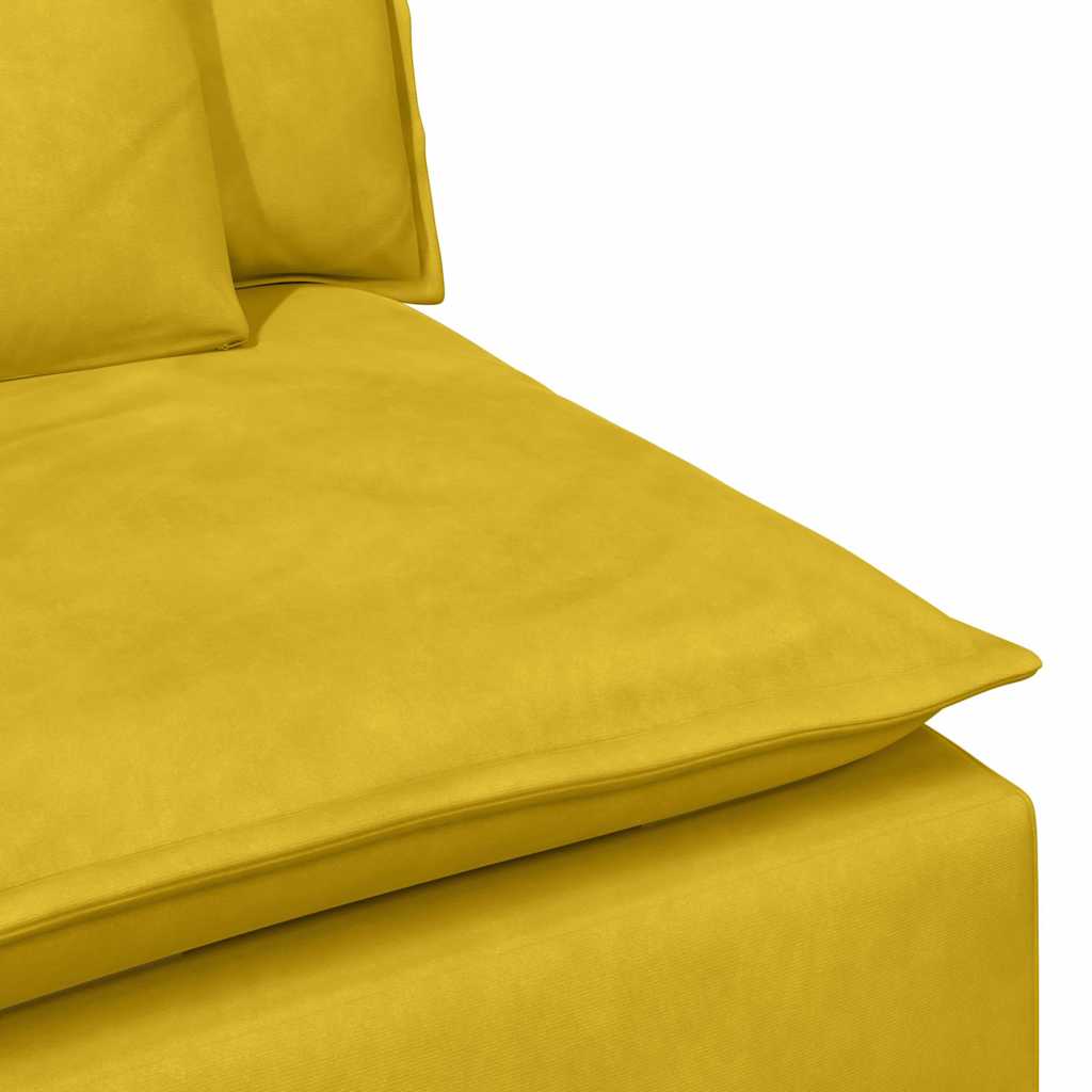 vidaXL Sofa modułowa z poduszkami, żółta