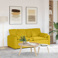 vidaXL Sofa modułowa z poduszkami, żółta