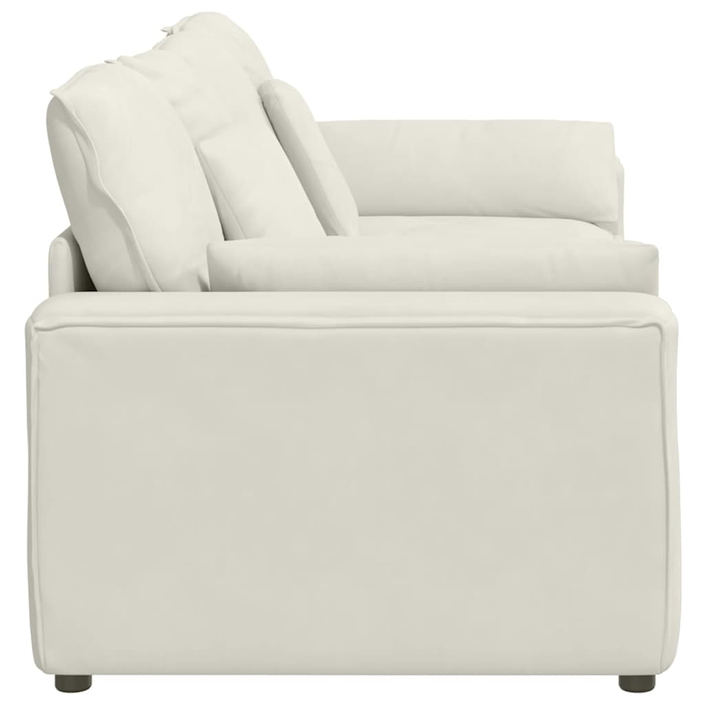vidaXL Sofa modułowa z poduszkami, kremowa