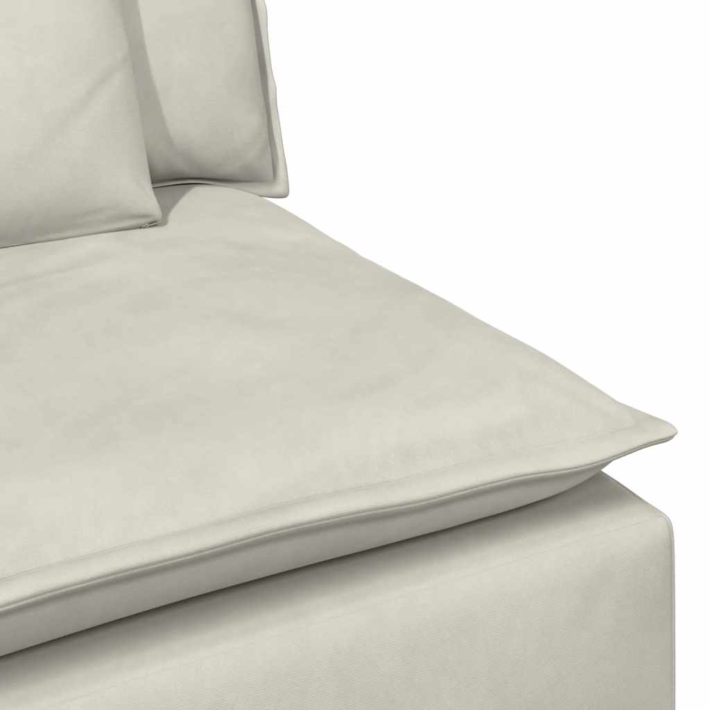 vidaXL Sofa modułowa z poduszkami, kremowa