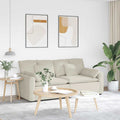 vidaXL Sofa modułowa z poduszkami, kremowa