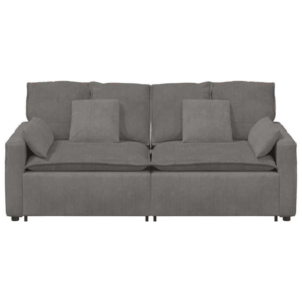 vidaXL Sofa modułowa z poduszkami, jasnoszara