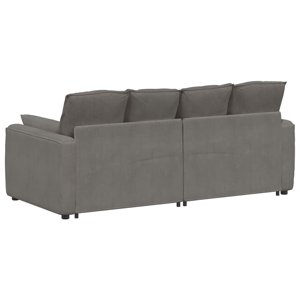 vidaXL Sofa modułowa z poduszkami, jasnoszara