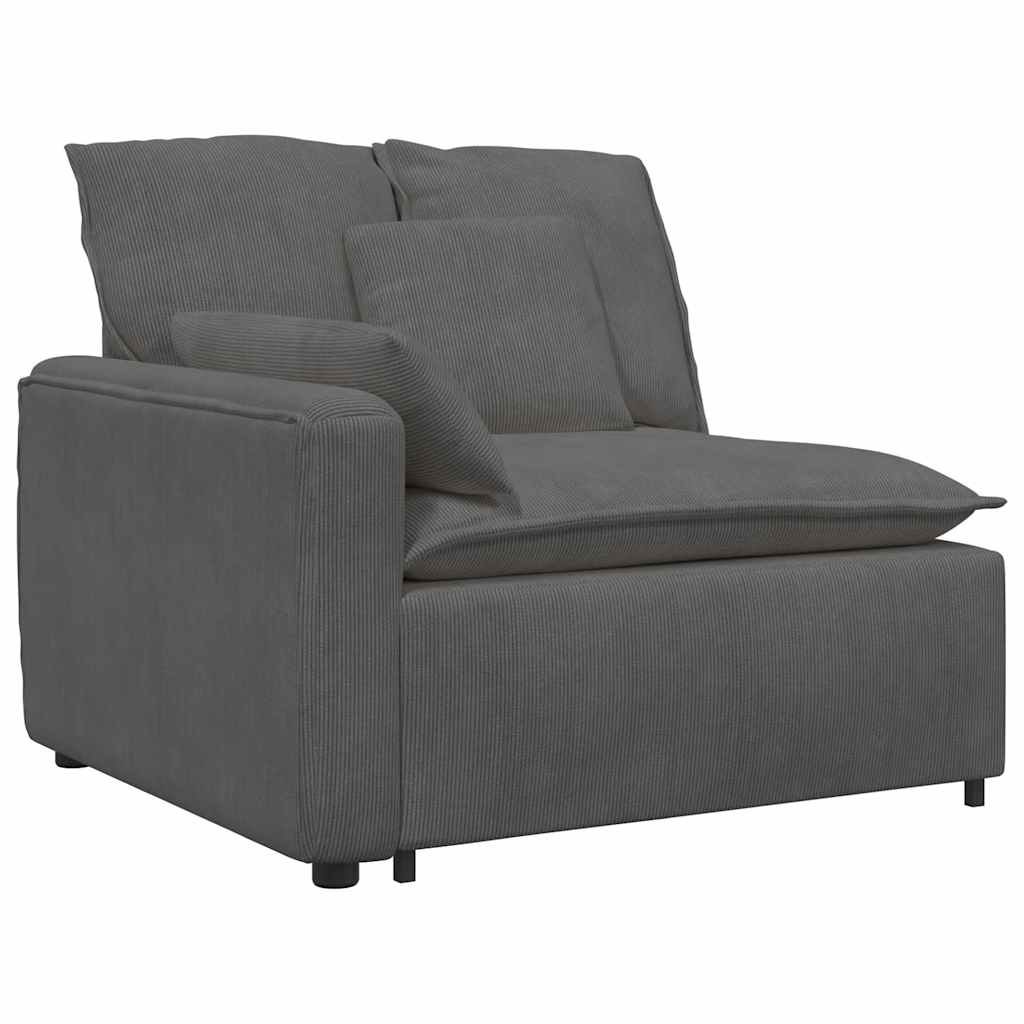 vidaXL Sofa modułowa z poduszkami ciemnoszara