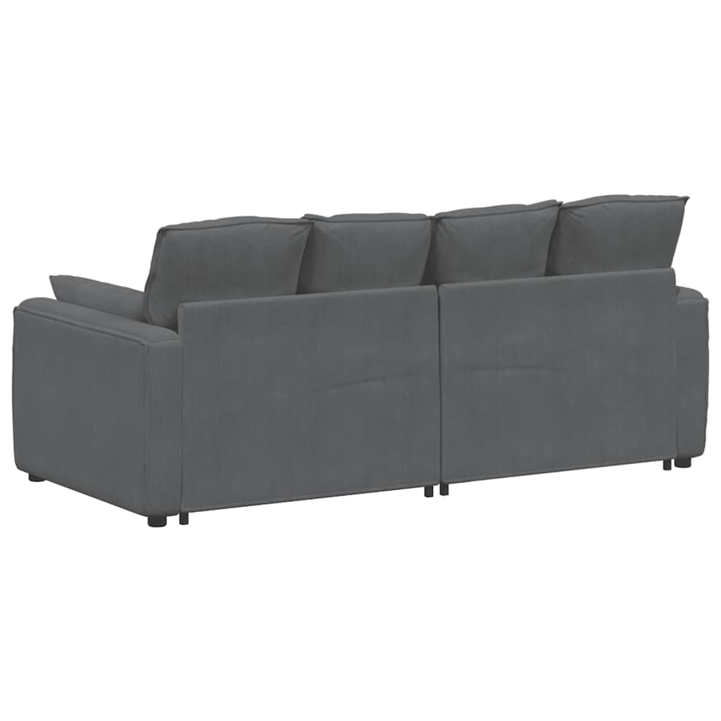 vidaXL Sofa modułowa z poduszkami ciemnoszara