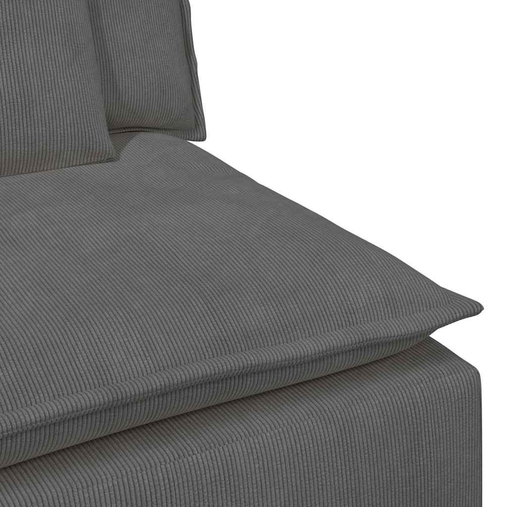 vidaXL Sofa modułowa z poduszkami ciemnoszara