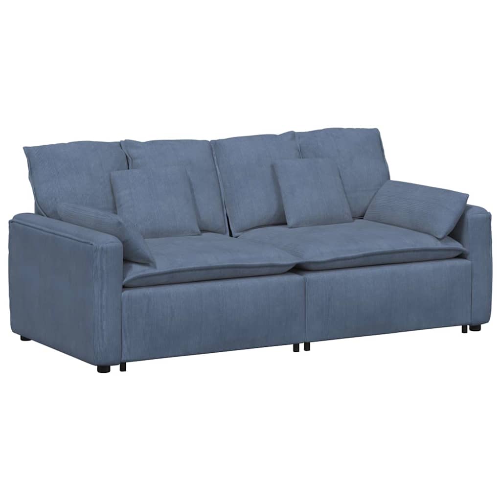vidaXL Sofa modułowa z poduszkami, niebieska