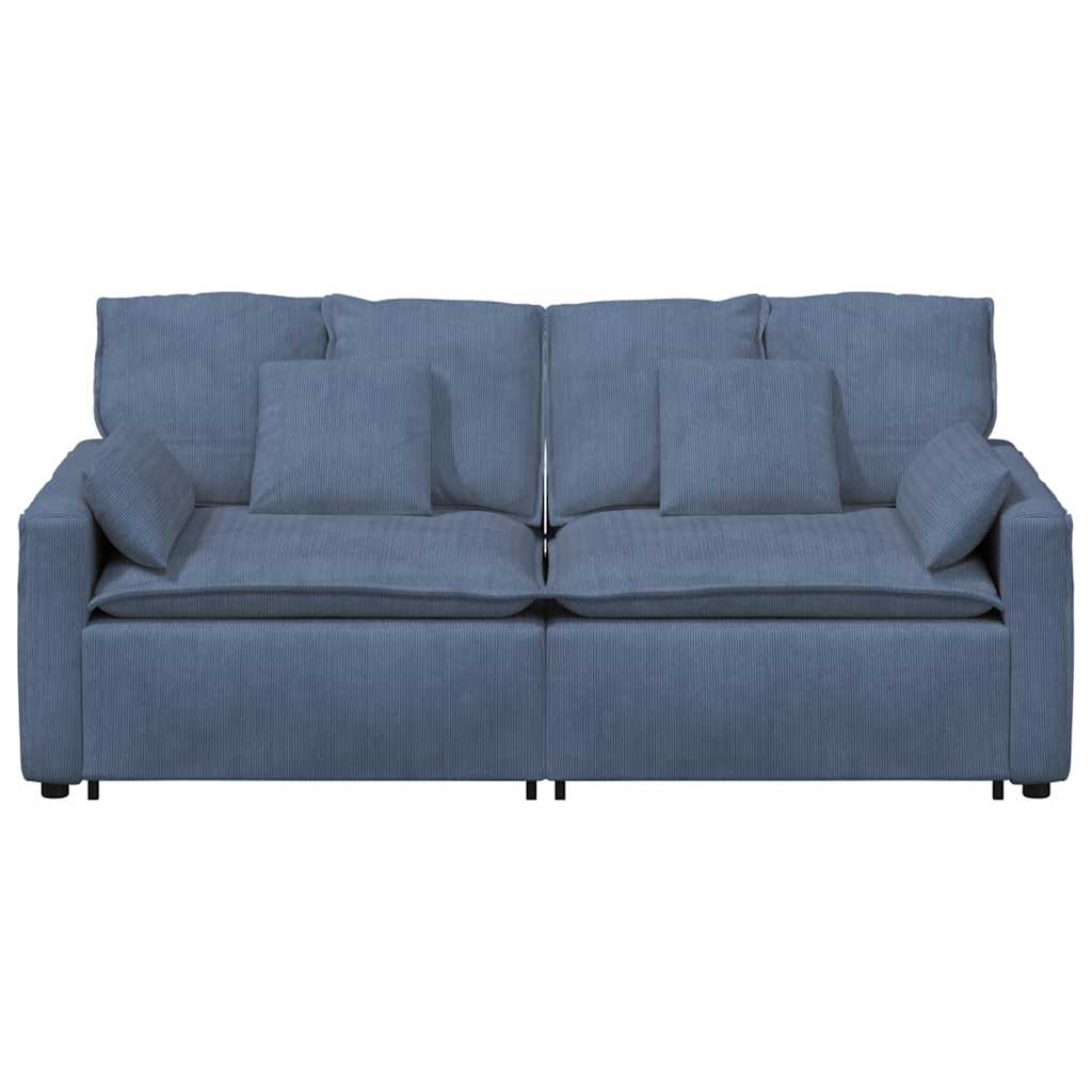 vidaXL Sofa modułowa z poduszkami, niebieska