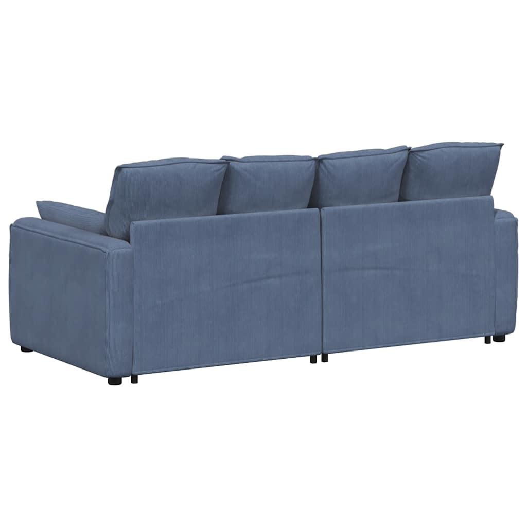 vidaXL Sofa modułowa z poduszkami, niebieska