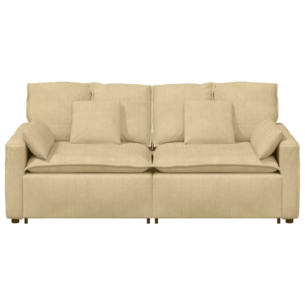 vidaXL Sofa modułowa z poduszkami, szarozielona