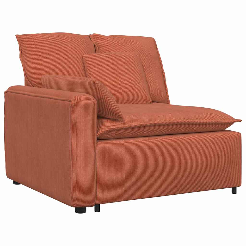 vidaXL Sofa modułowa z poduszkami, czerwono-pomarańczowa