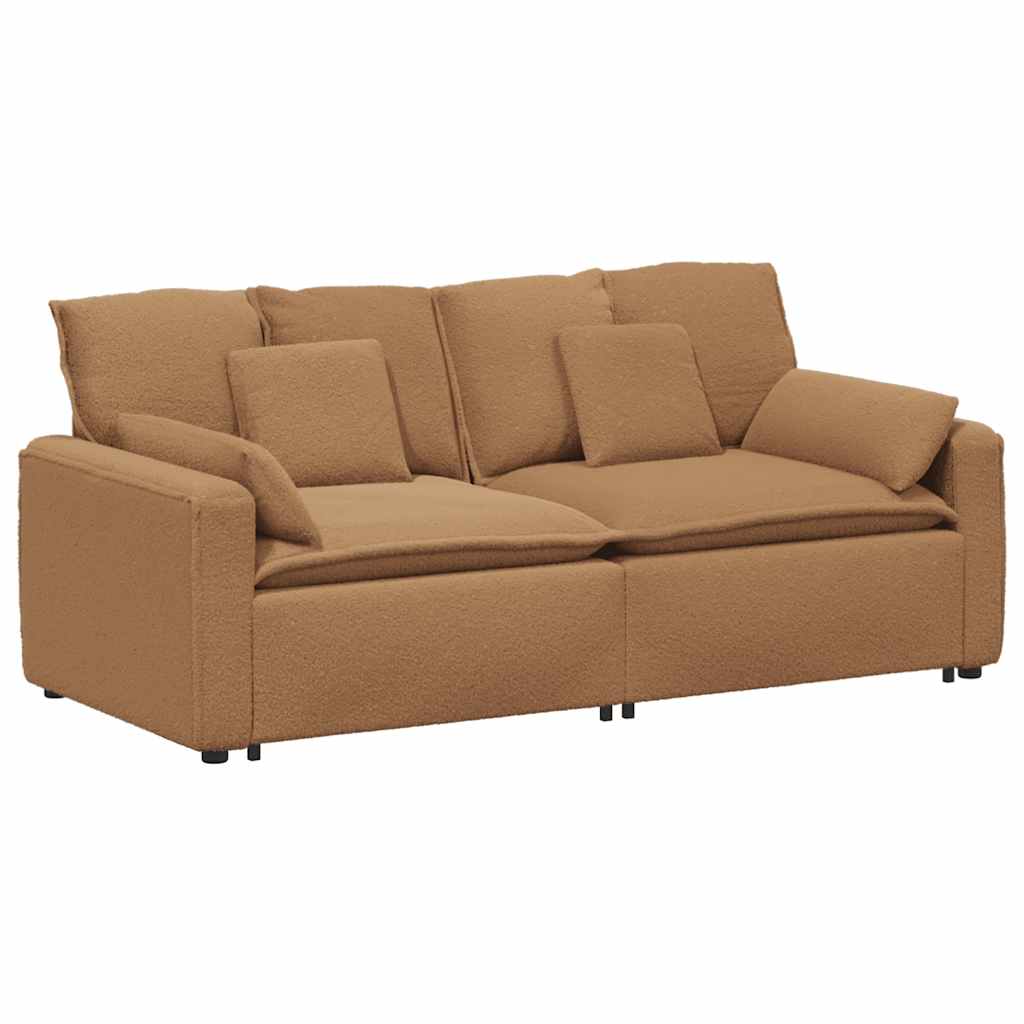 vidaXL Sofa modułowa z poduszkami, beżowa