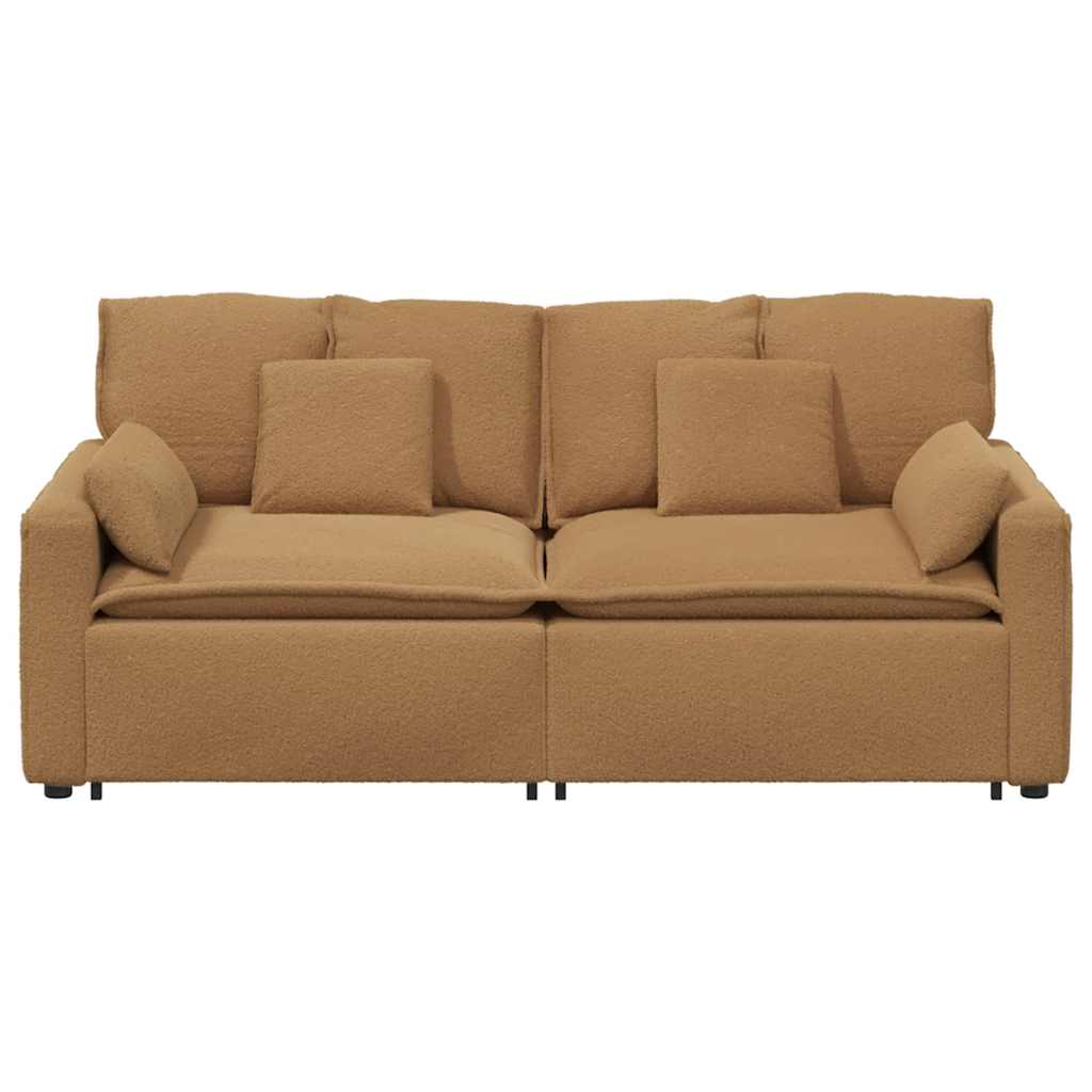 vidaXL Sofa modułowa z poduszkami, beżowa