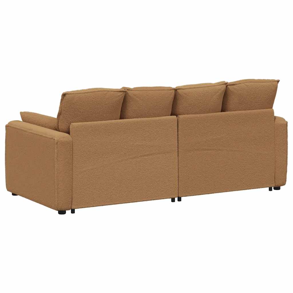 vidaXL Sofa modułowa z poduszkami, beżowa