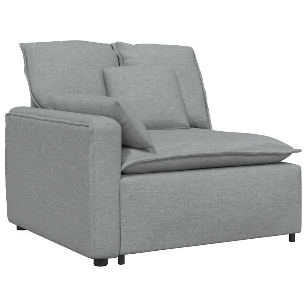 vidaXL Sofa modułowa z poduszkami Tkanina jasnoszara