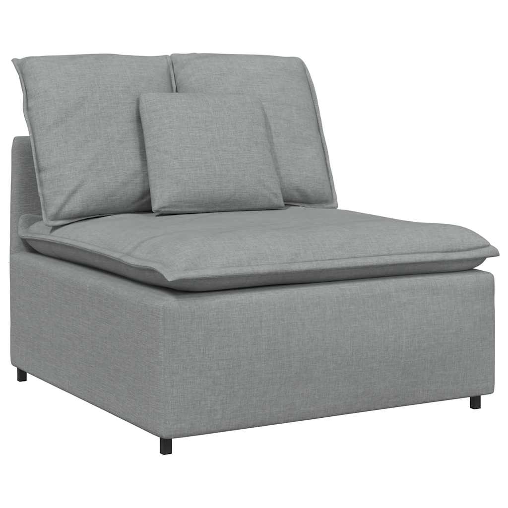 vidaXL Sofa modułowa z poduszkami Tkanina jasnoszara